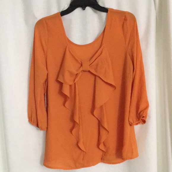 orange bow backed 3/4 top! - Picture 1 of 1